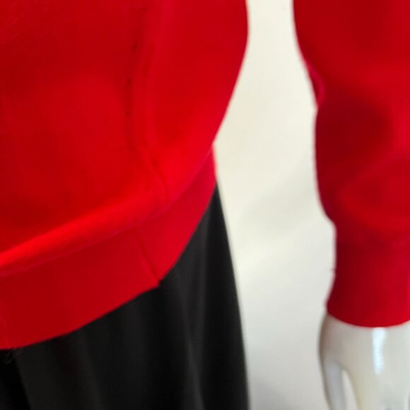 Designers Originals Vintage Red Mock Neck Sweater With Back Zipper Closure & Rag - Picture 9 of 16